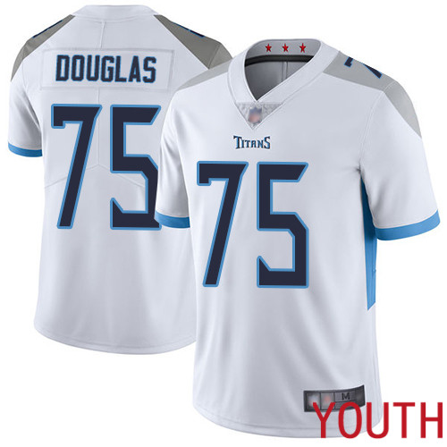 Tennessee Titans Limited White Youth Jamil Douglas Road Jersey NFL Football #75 Vapor Untouchable->youth nfl jersey->Youth Jersey
